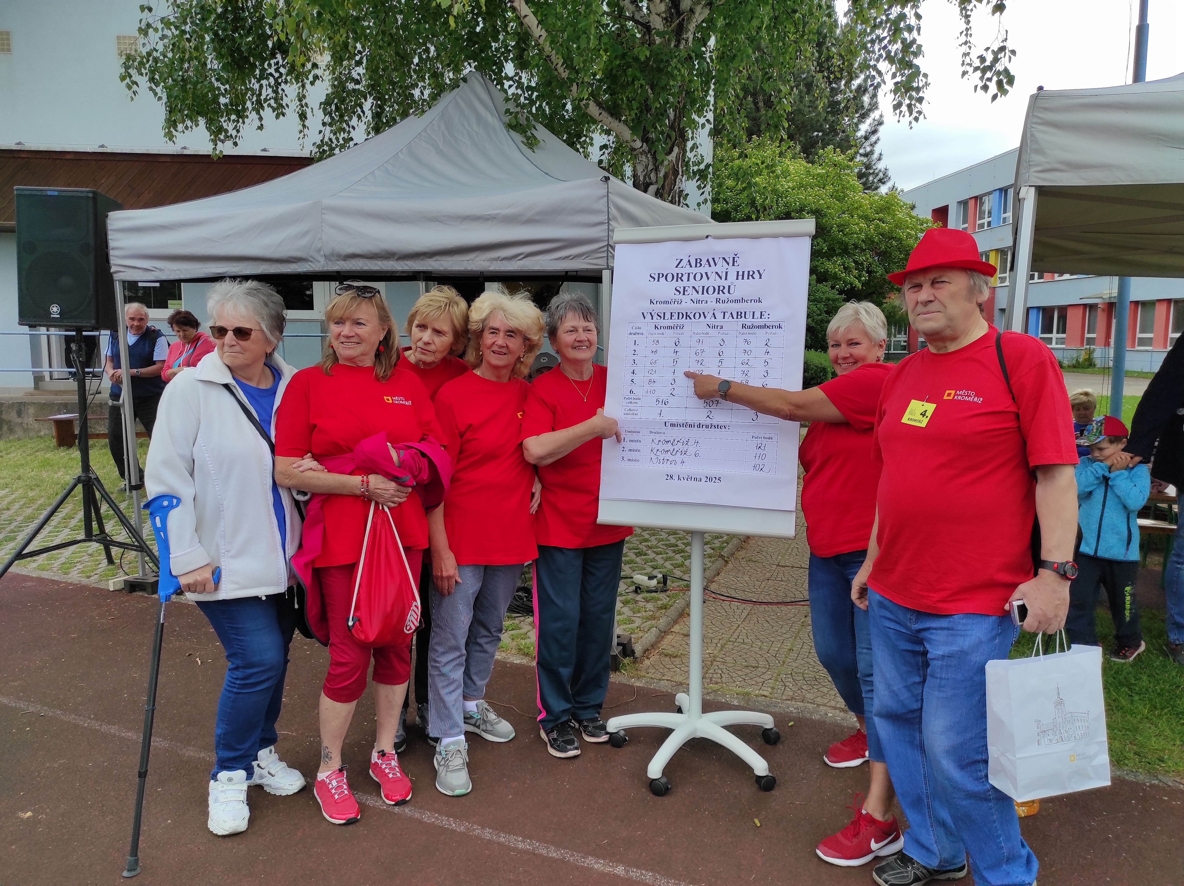 Na hrách seniorů v květnu v Kroměříži s domácími reprezentanty soutěžila i družstva z Nitry a Ružomberku.
