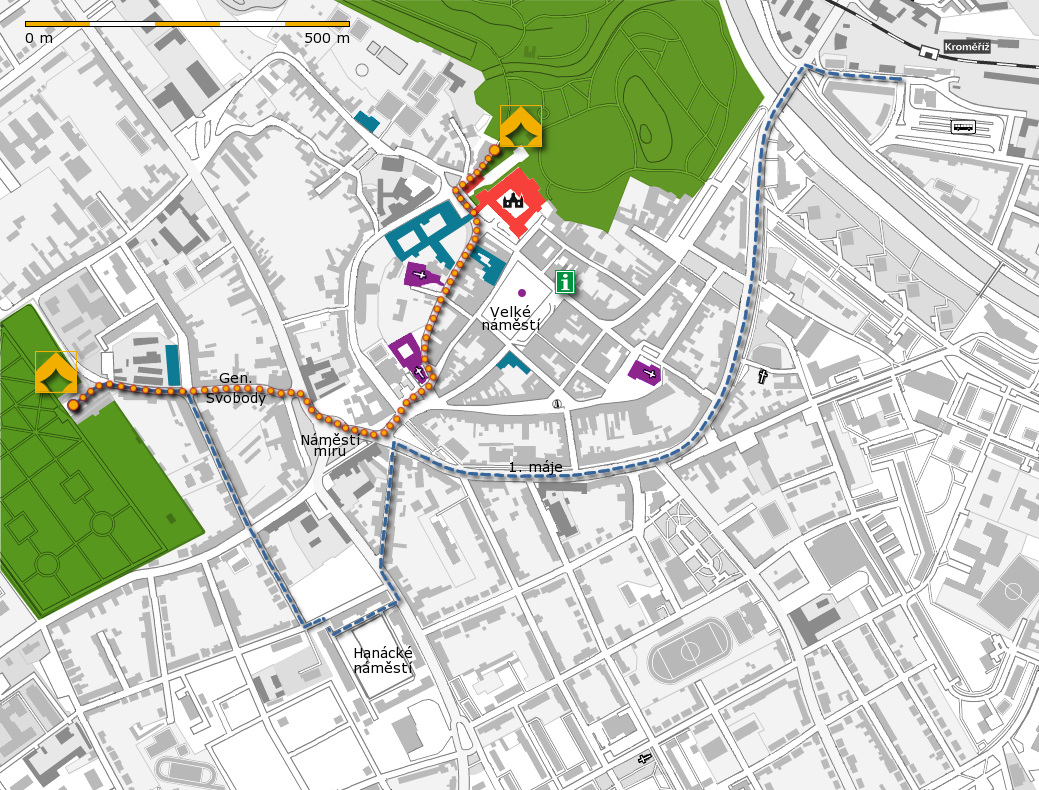 kroměříž mapa Promotion of UNESCO monuments exploitation in Kroměříž and  kroměříž mapa